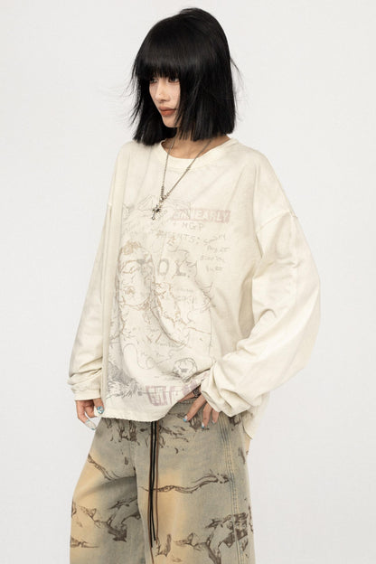 Vintage Cotton Long Sleeve Top