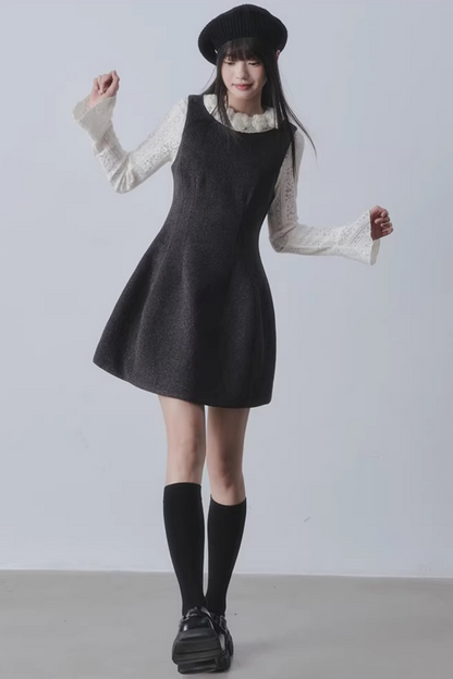 Hepburn Woolen A-Line Dress