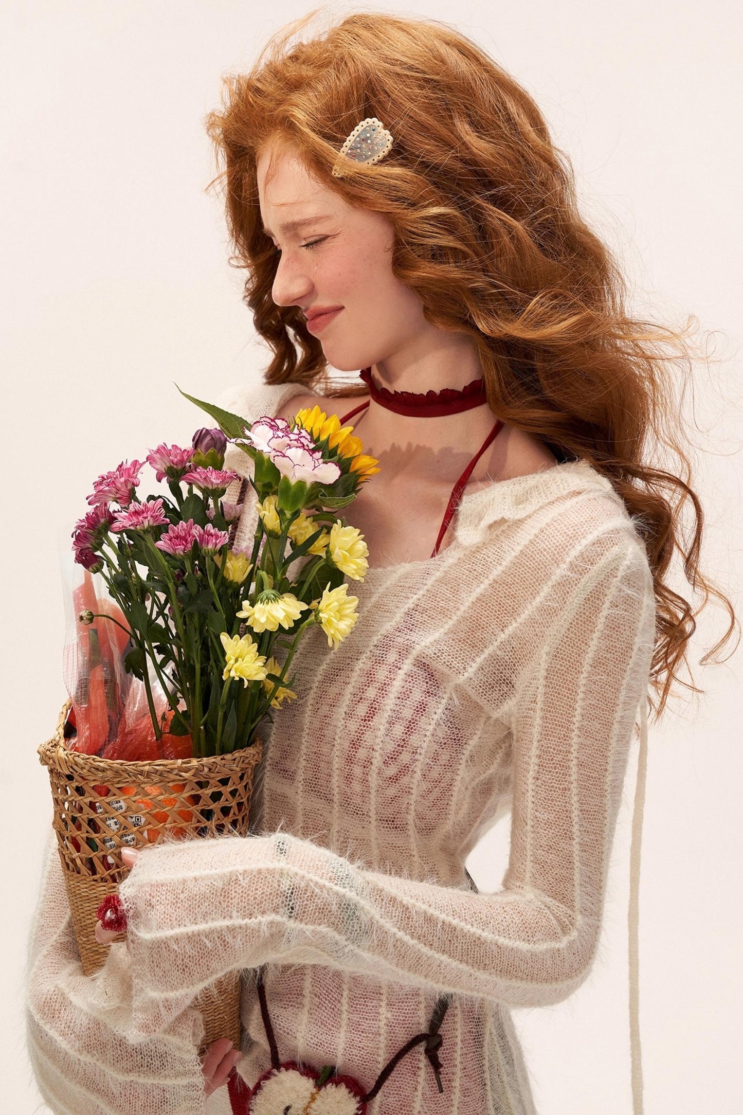 Striped Slim Hooded Top