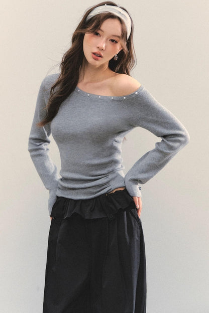 Asymmetrical Knit Base Layer Top