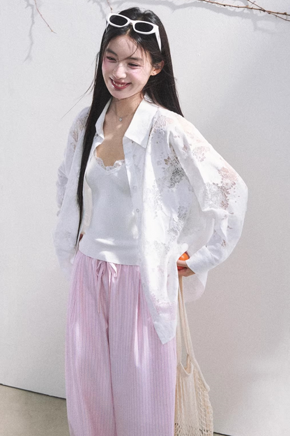 French Love Lace Shirt