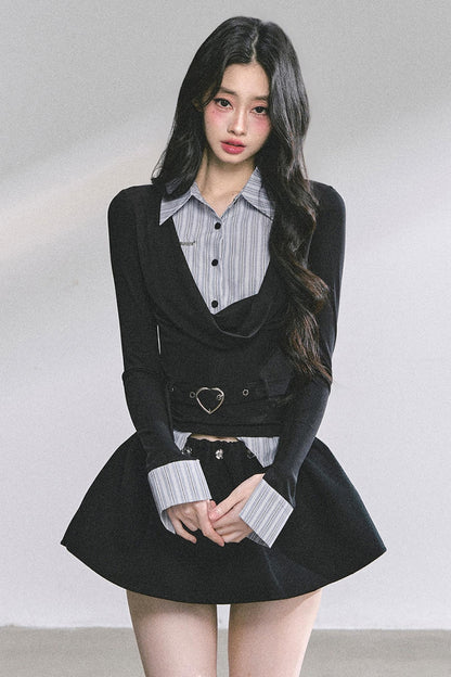 Waist Slim Long-Sleeved Tops