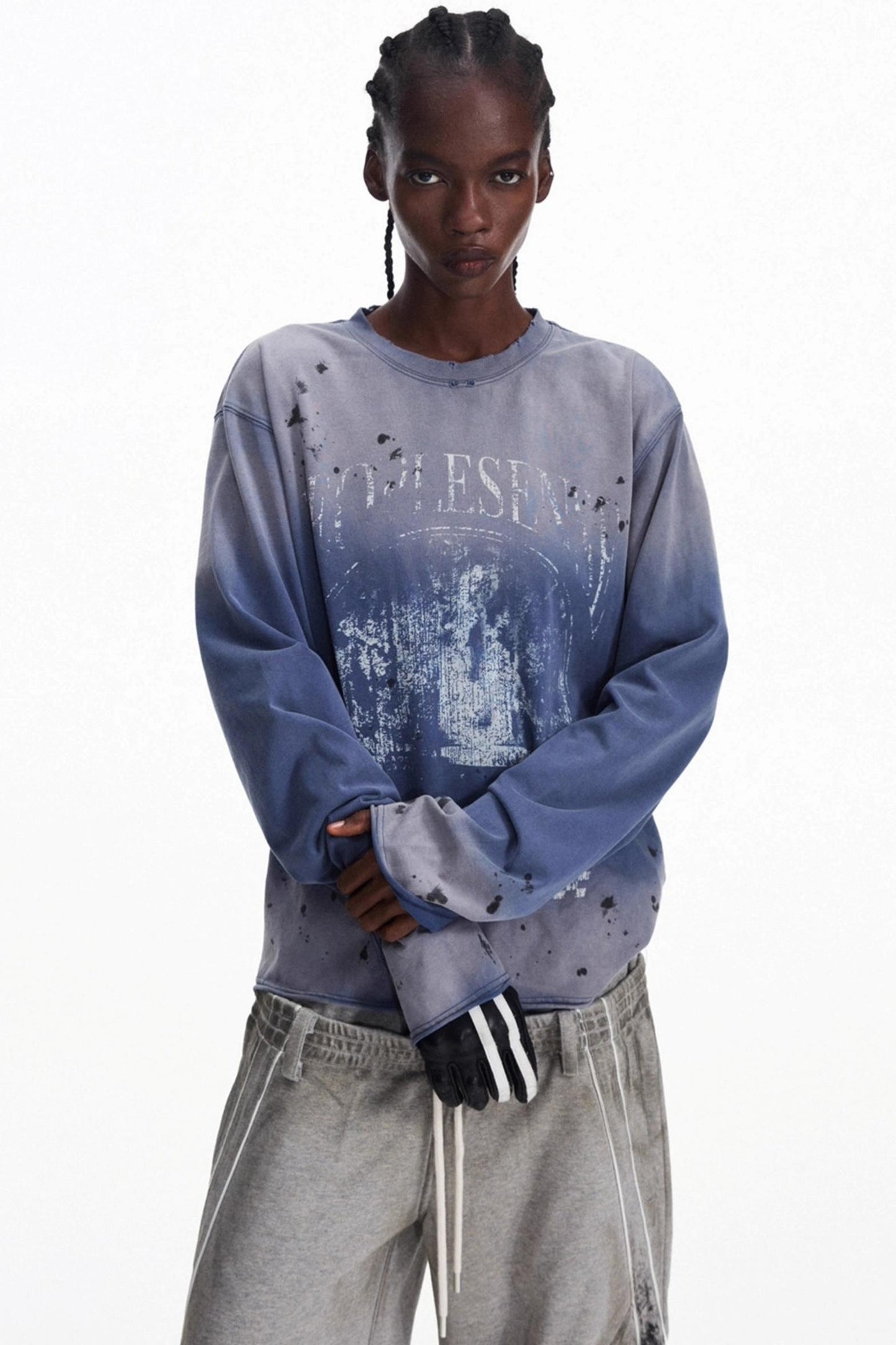 Vintage Gradient Pullover Sweatshirt