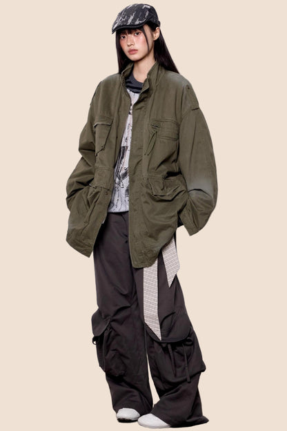 American Vintage Distressed Cargo Jacket