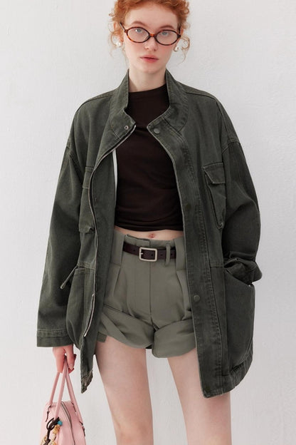 Vintage Cargo Denim Jacket