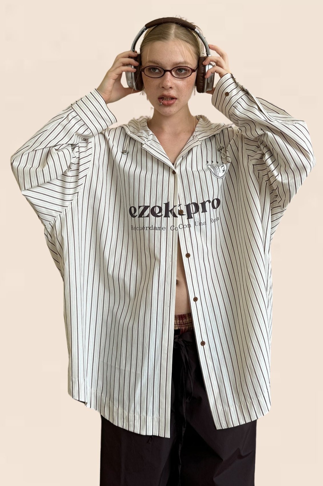 Retro Vertical Stripe Long Sleeve Shirt