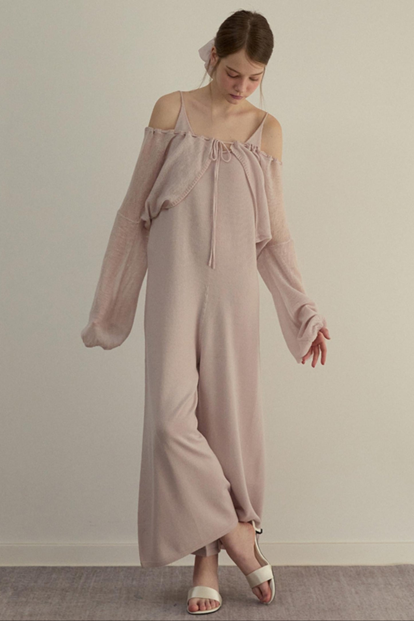 Pink Duo One-piece Pants Set-Up