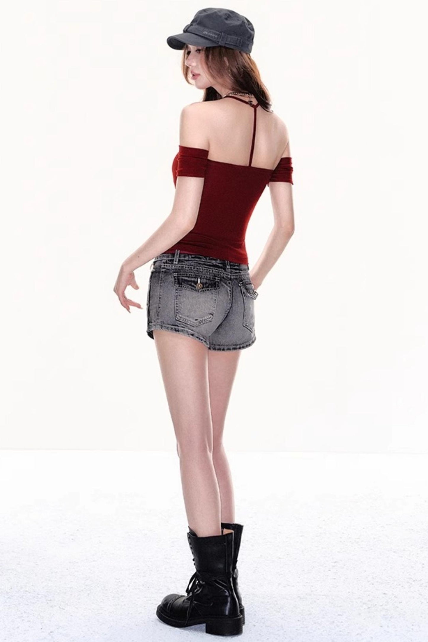 Twisted One-Shoulder Halter Top