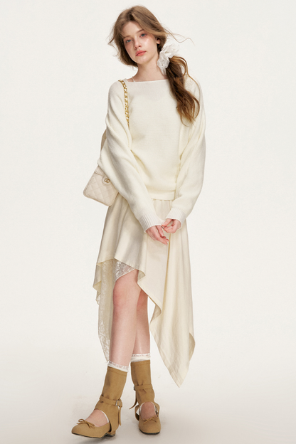 Romantic Lace Asymmetrical Dress