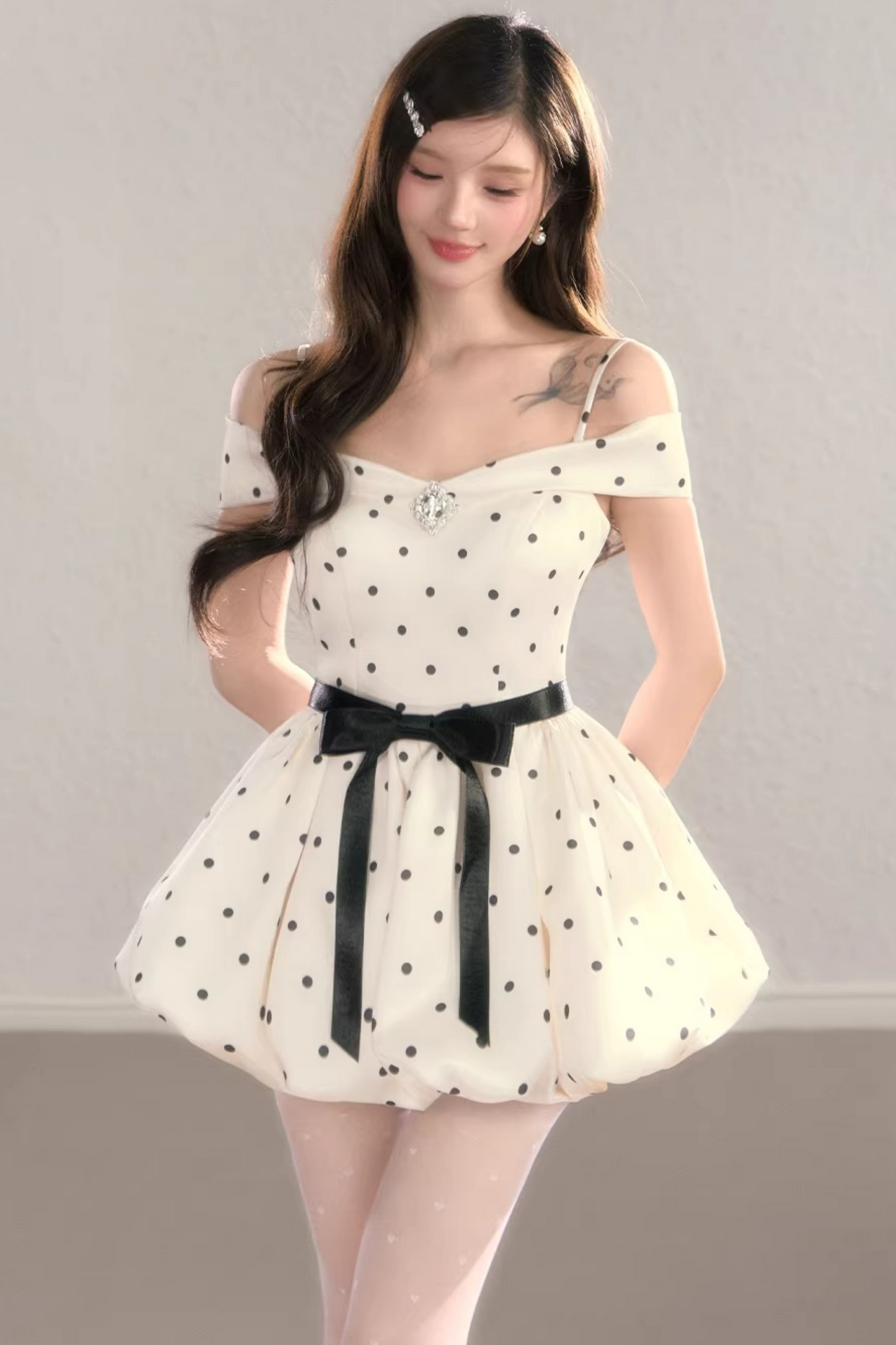 French Polka Dot Dress