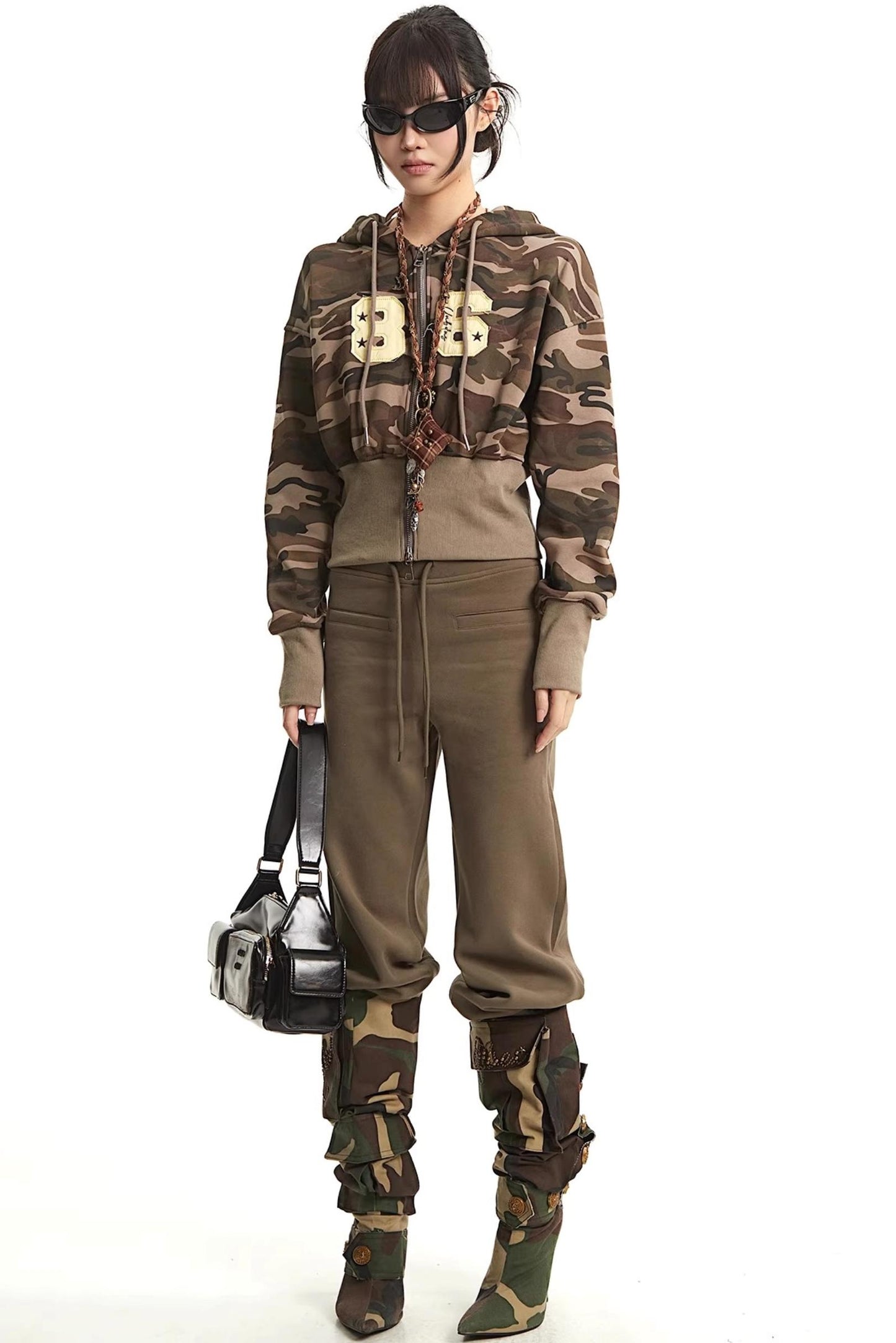 Retro Camouflage Hooded Jacket