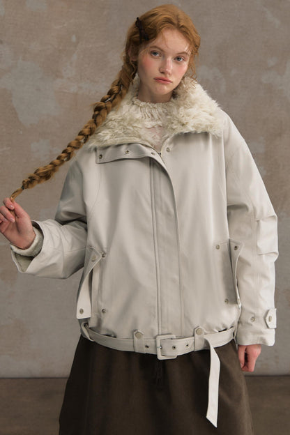 Time Traveler Fur Collar Jacket