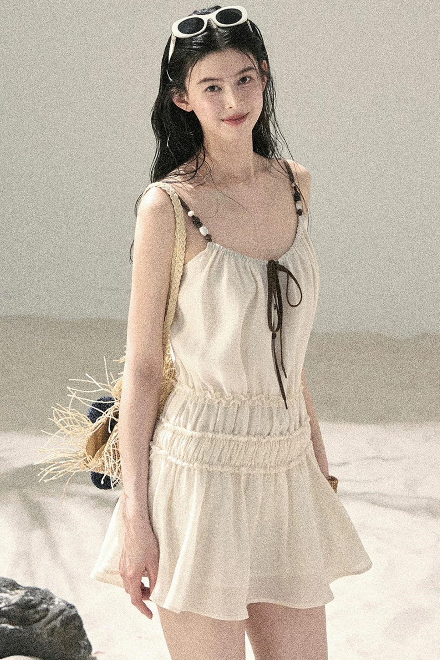 Französisches Sommerkleid mit Trägern