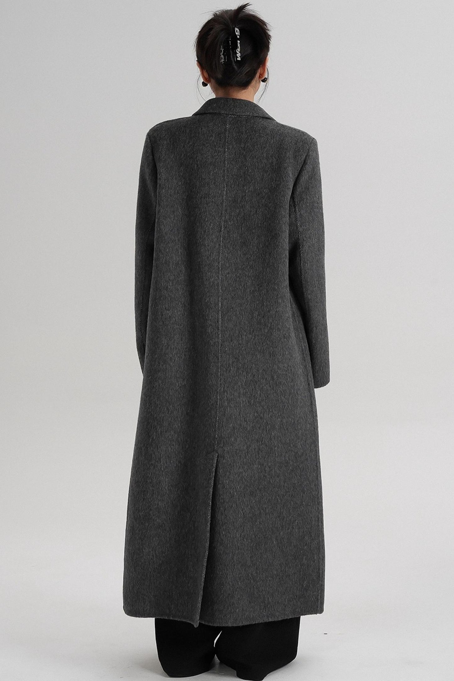 Reversible Long Shoulder Wool Coat