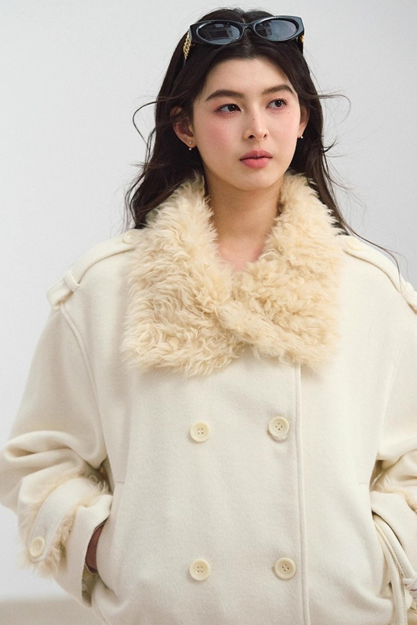 Lamb Wool Double-Breasted Jacket