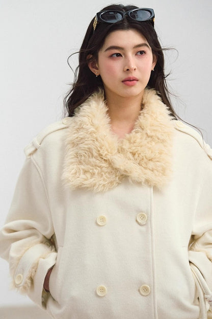 Lamb Wool Double-Breasted Jacket