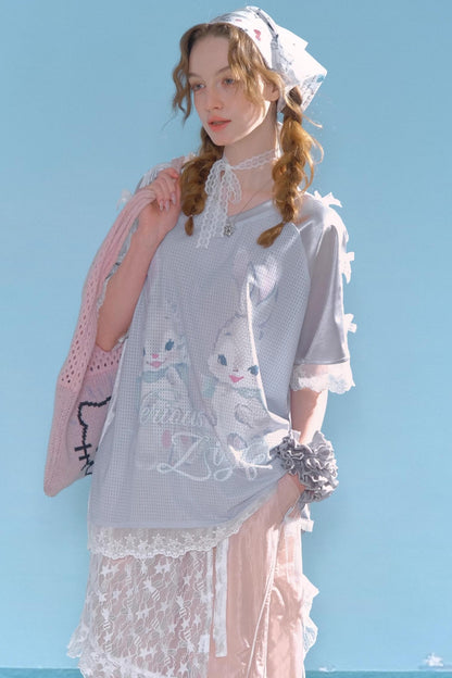 Summer Rabbit V-Neck Tee