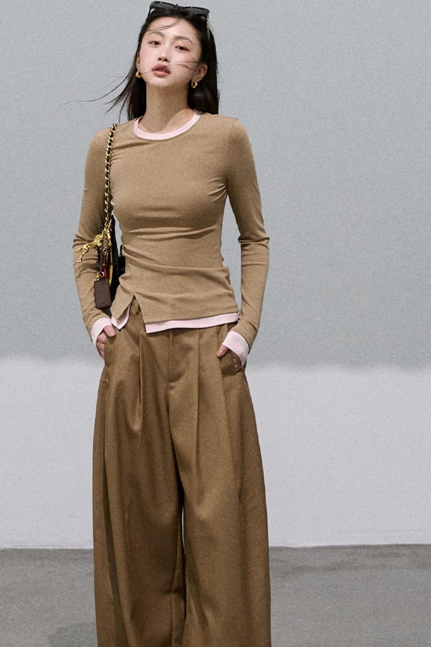 Lazy Lace Drape Suit Pants