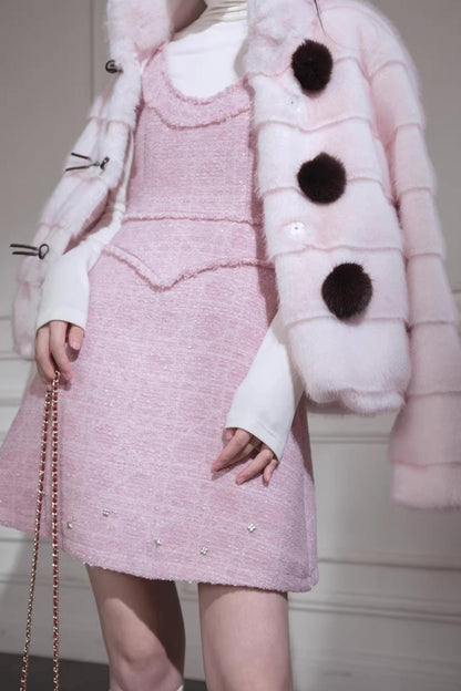 Glitter Tweed Tank Dress