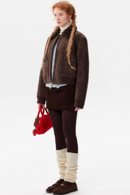 Retro Suede Wool Jacket