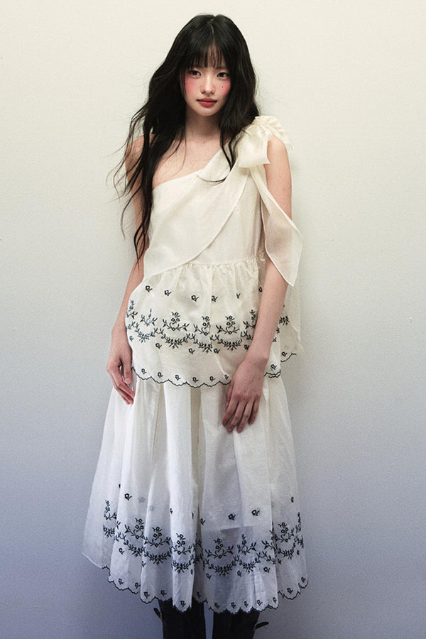 Elegant Embroidered Vest & Skirt Set-Up