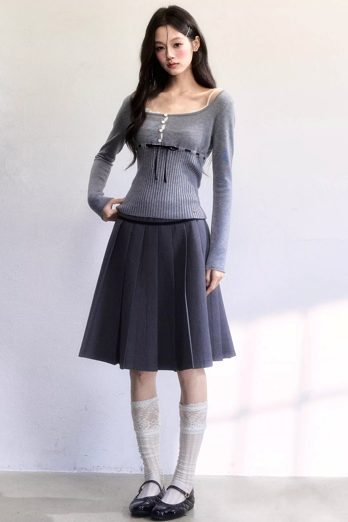 Retro Plaid Pleated Skirt