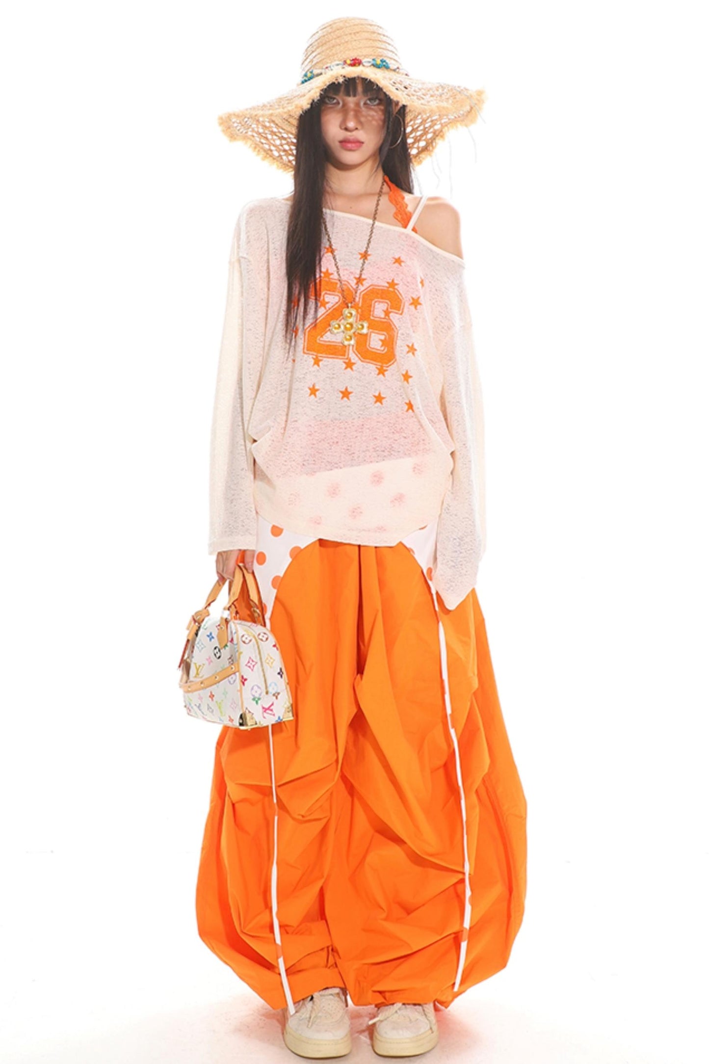 Vintage Rose One Shoulder T-Shirt