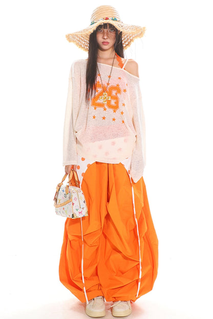 Vintage Rose One Shoulder T-Shirt