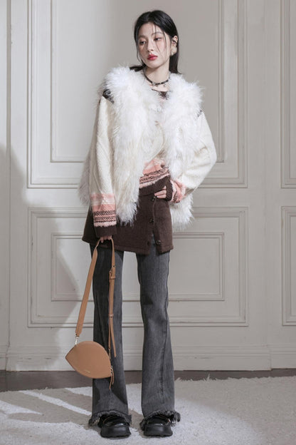 Sunset Gradient Knit Top & Skirt Set