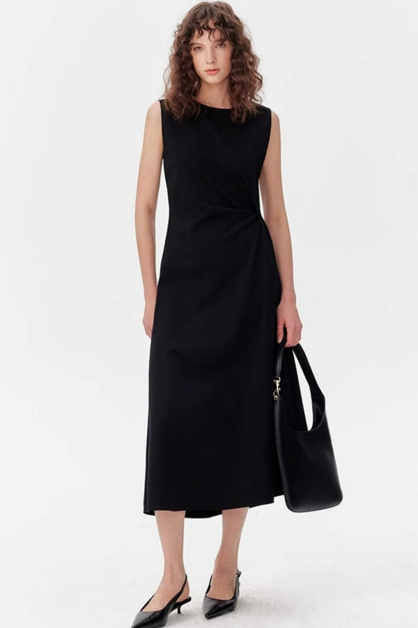 Black Knot Waist Dress