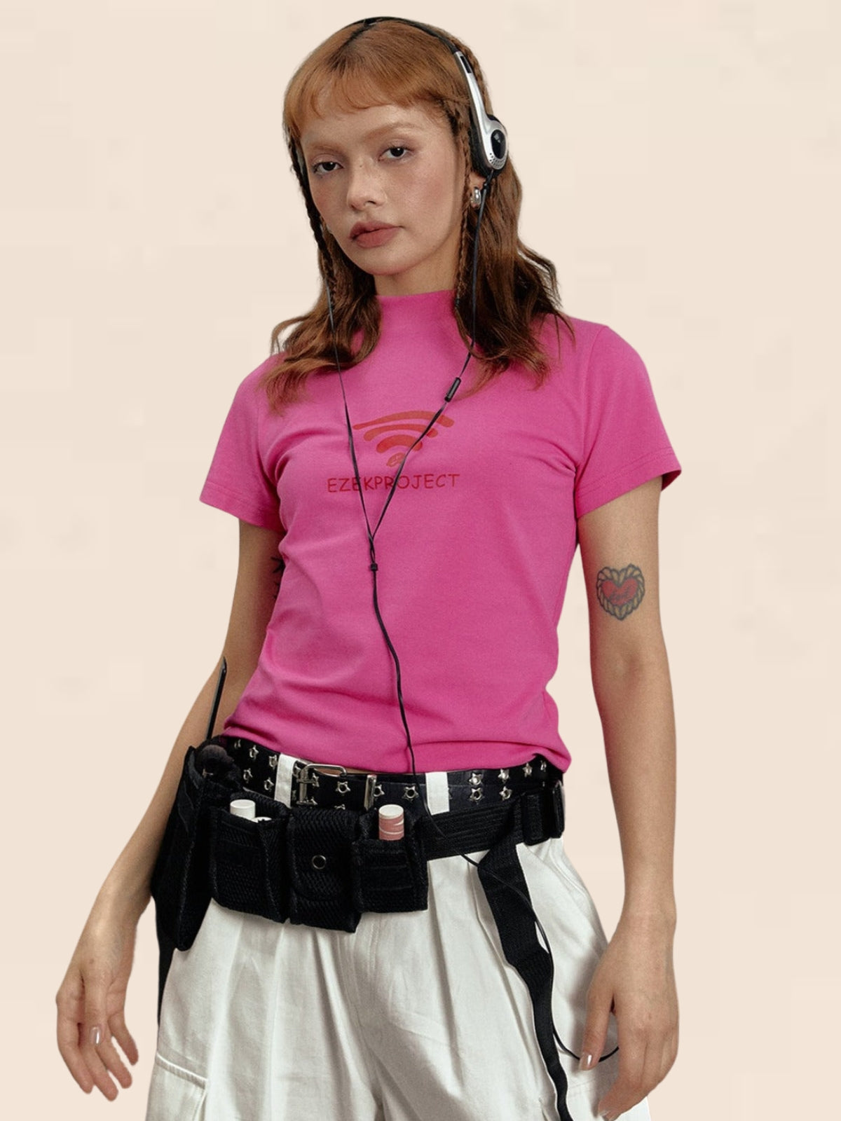 Solid Pink Color Short Sleeve T-Shirt