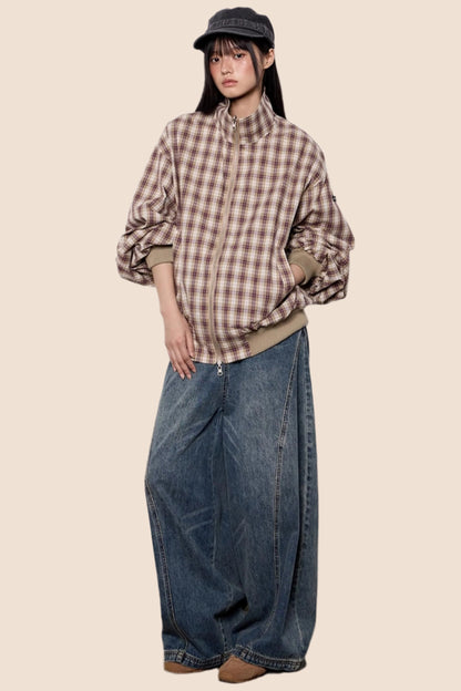 Bath Style Reversible Plaid Jacket