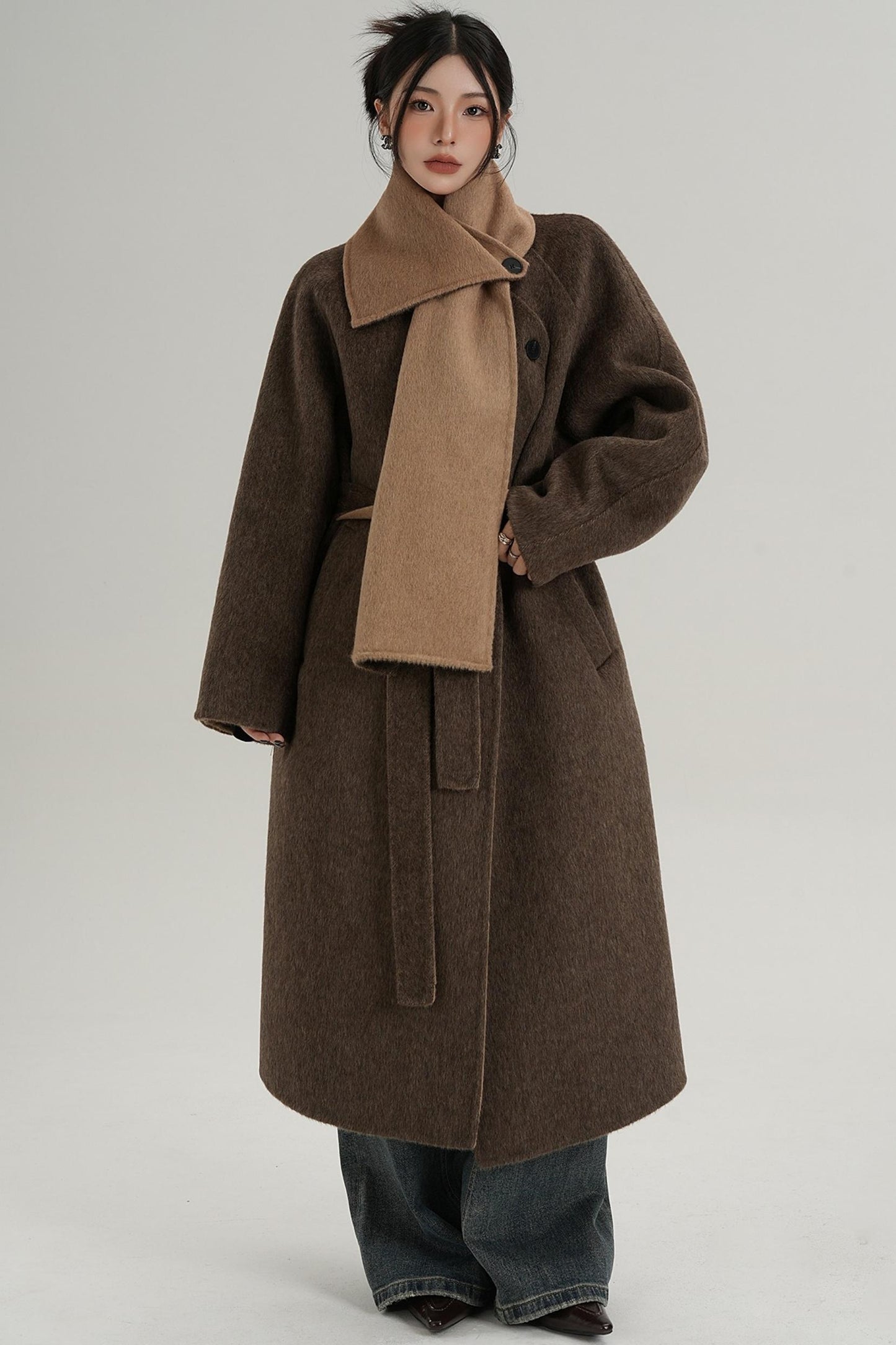 Reversible Long Wool Coat