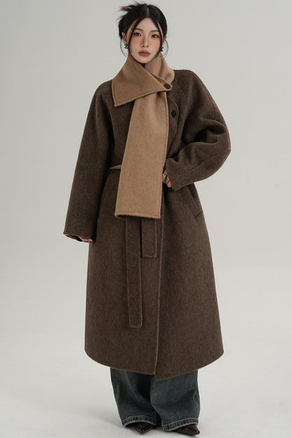 Reversible Long Wool Coat