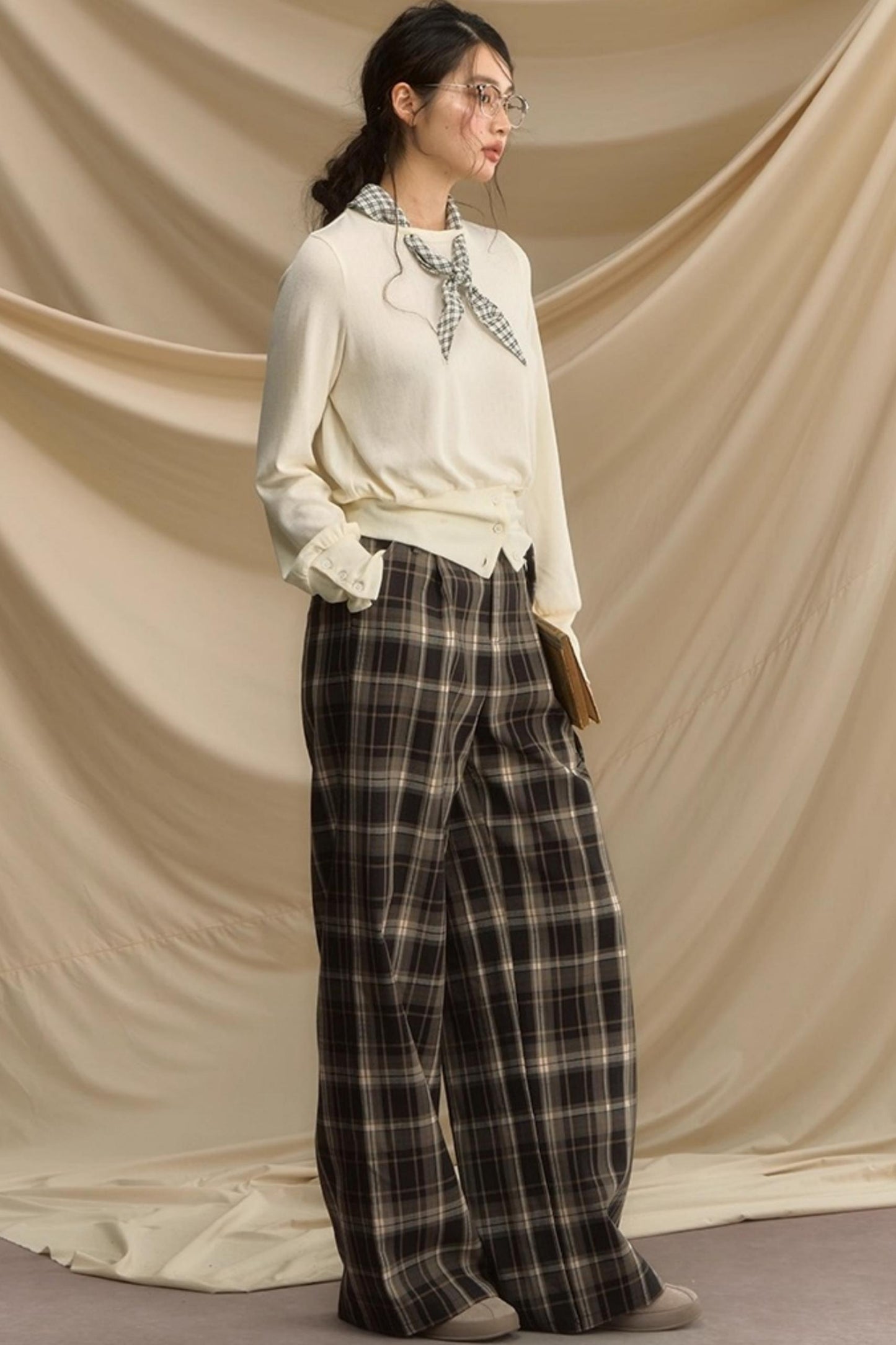 Secret Lazy Plaid Pants