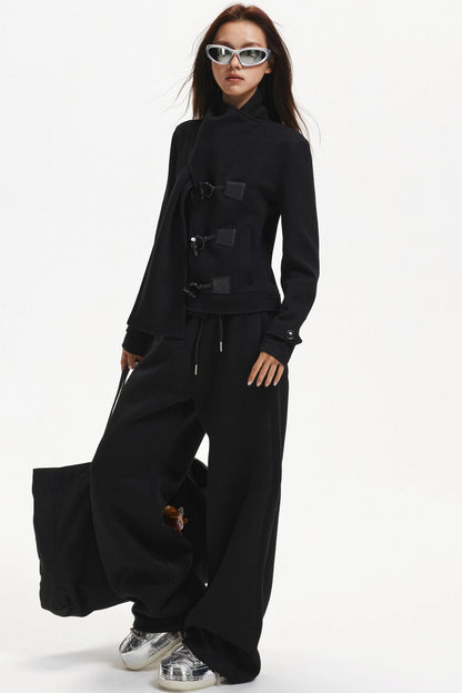 Retro Woolen Scarf Coat