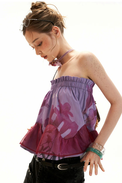 Floral Mesh Patchwork Camisole