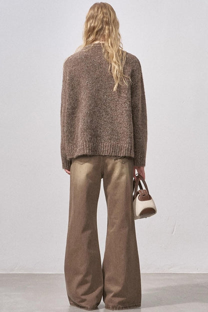 Floral Diamond Knit Sweater