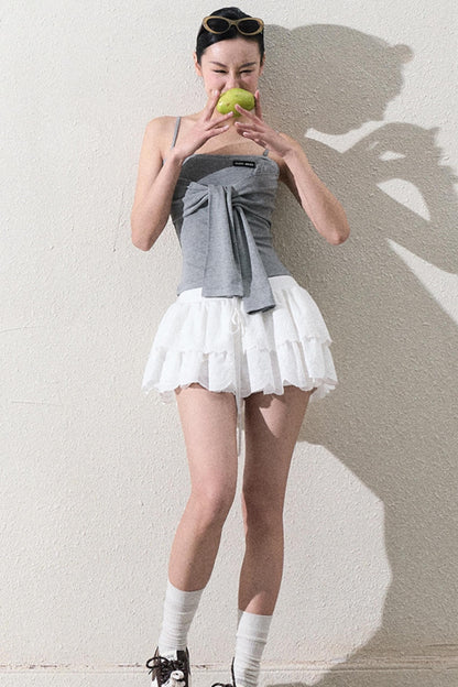 Elegant Layered Lace Skirt