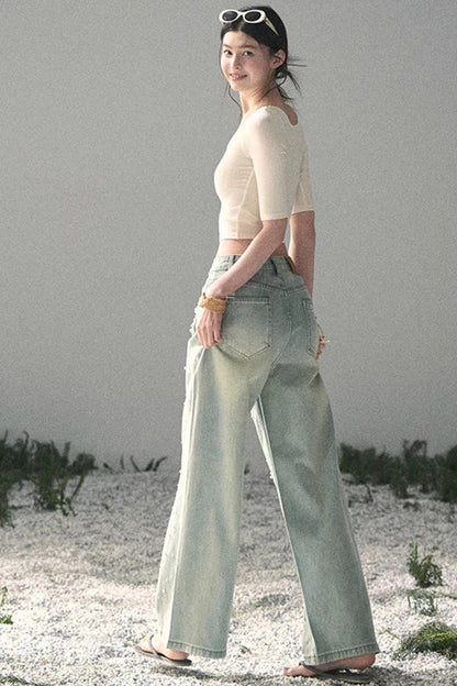 Lace Slim-Fit Cropped Top