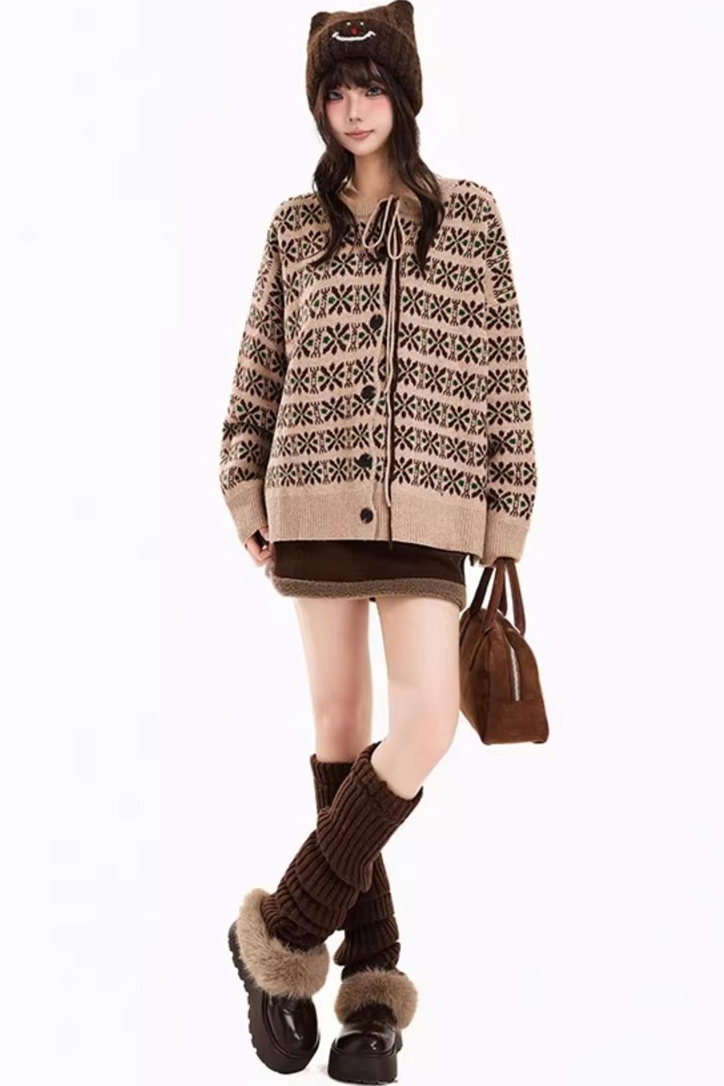 Fair Isle Jacquard Knitted Jacket