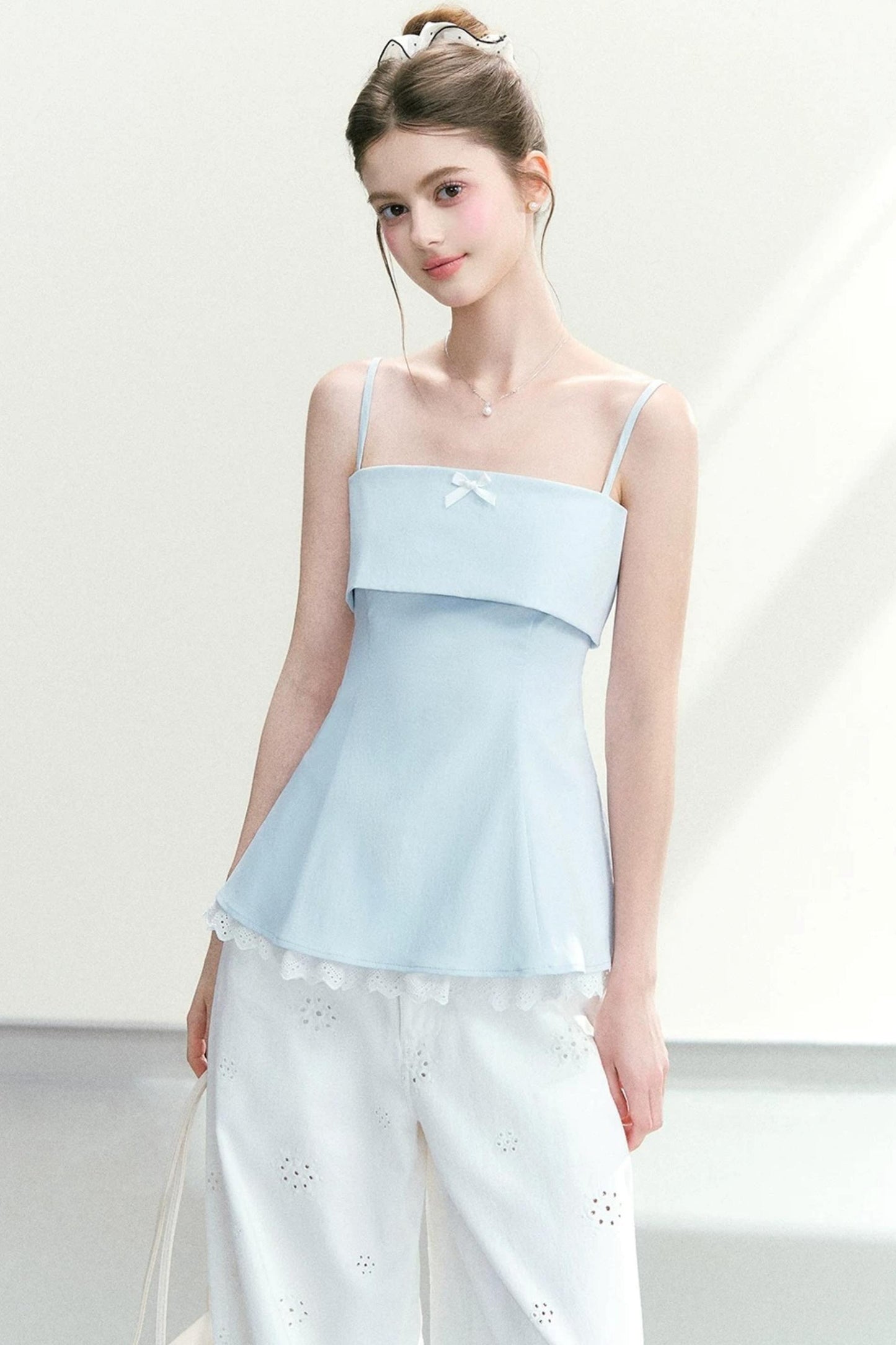 Lace Bow-Tie Camisole Top Set-Up