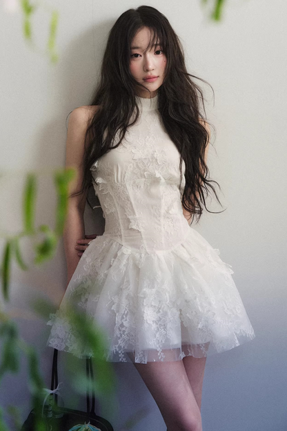 Lace Floral Off-Shoulder Dress