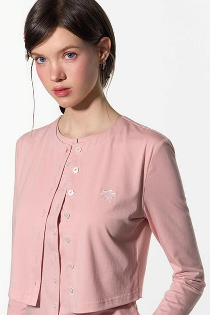 Layered Knitted Cardigan