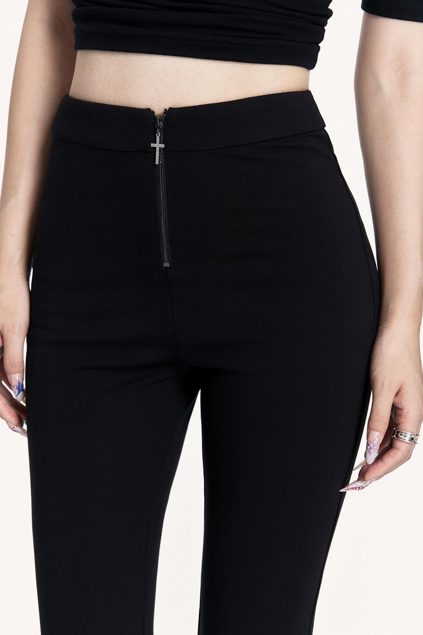 Black Spice Girl Flared Pants