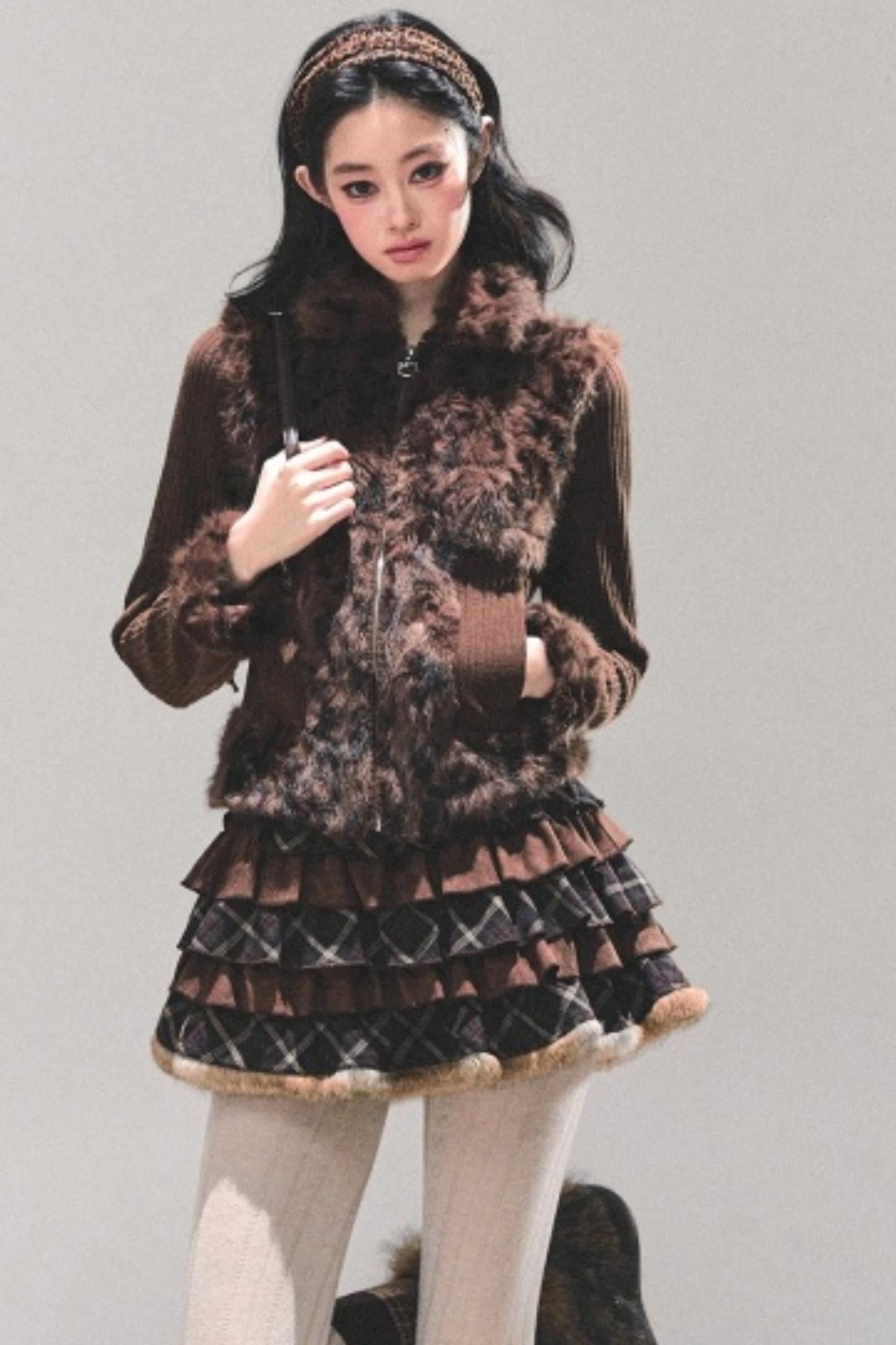 Leopard Print Silver Fox Jacket