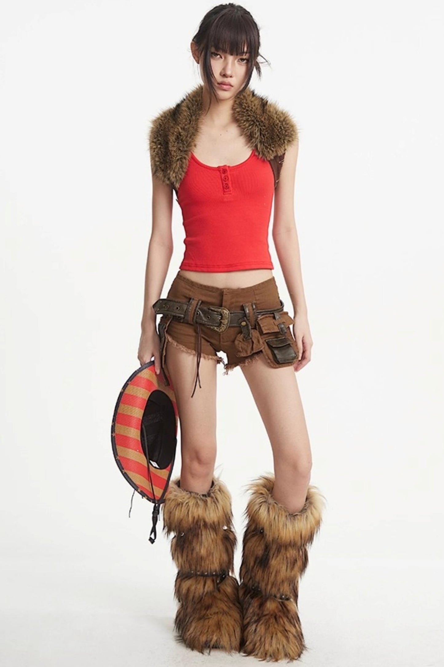 Denim Spice Brown Shorts