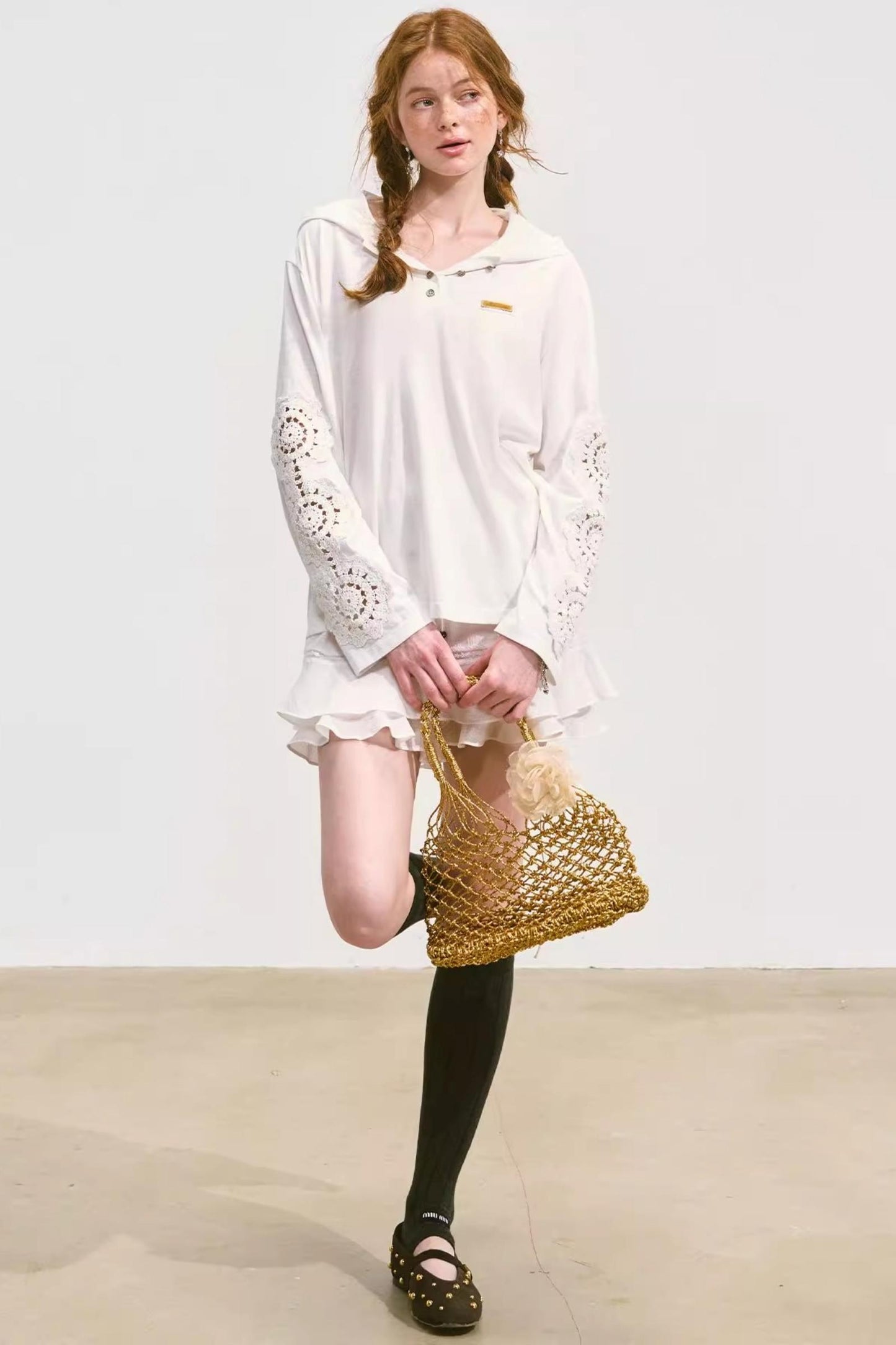 Breezy Lace Hoodie Tee