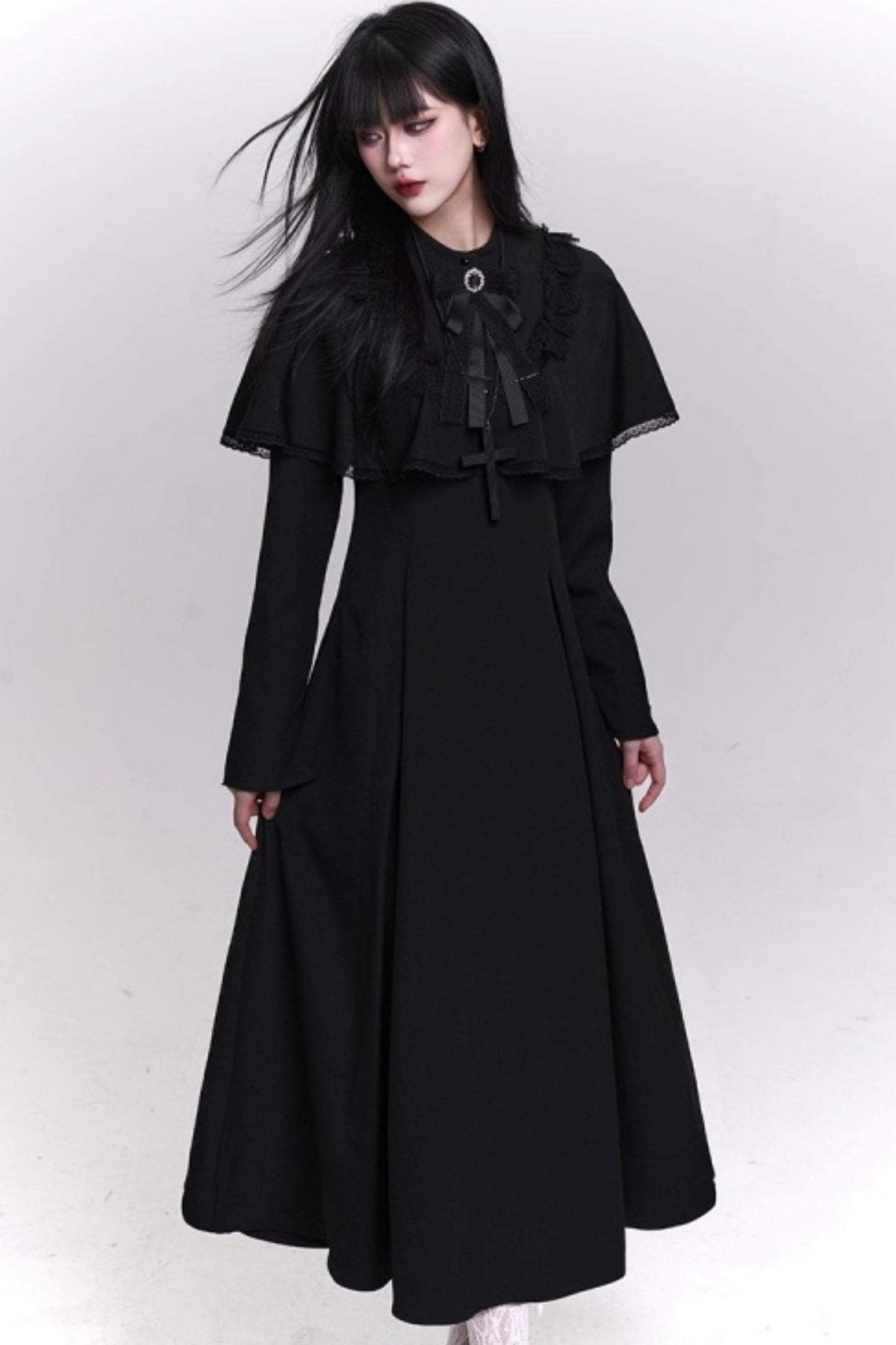 Gothic Black Long Dress
