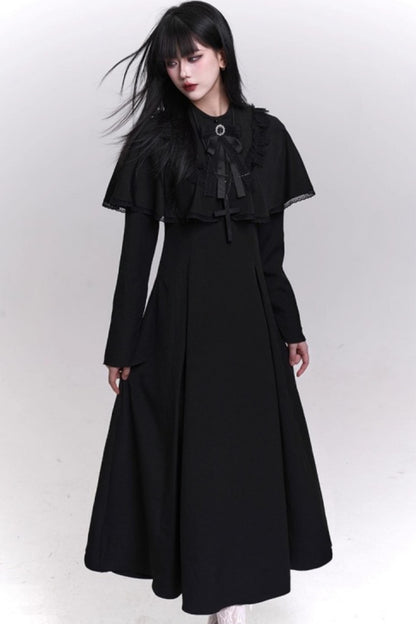 Gothic Black Long Dress